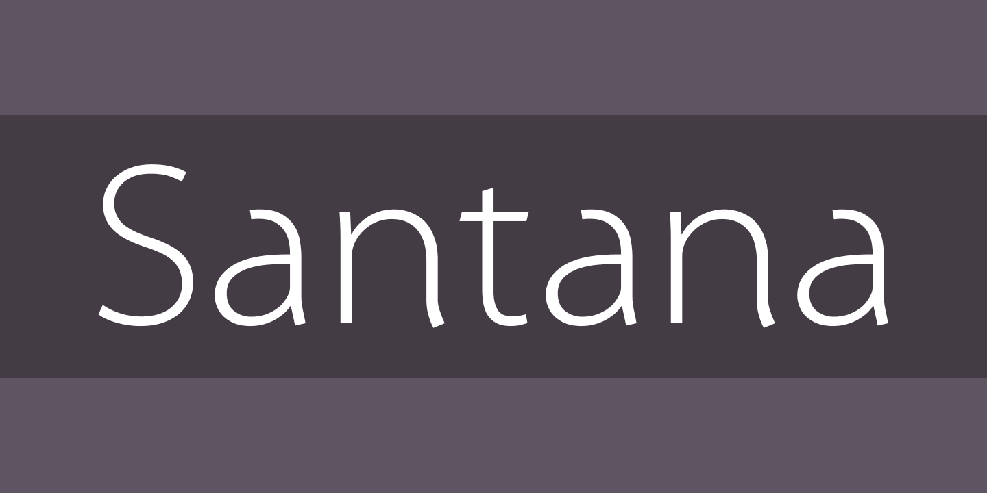 Beispiel einer Santana Black-Schriftart